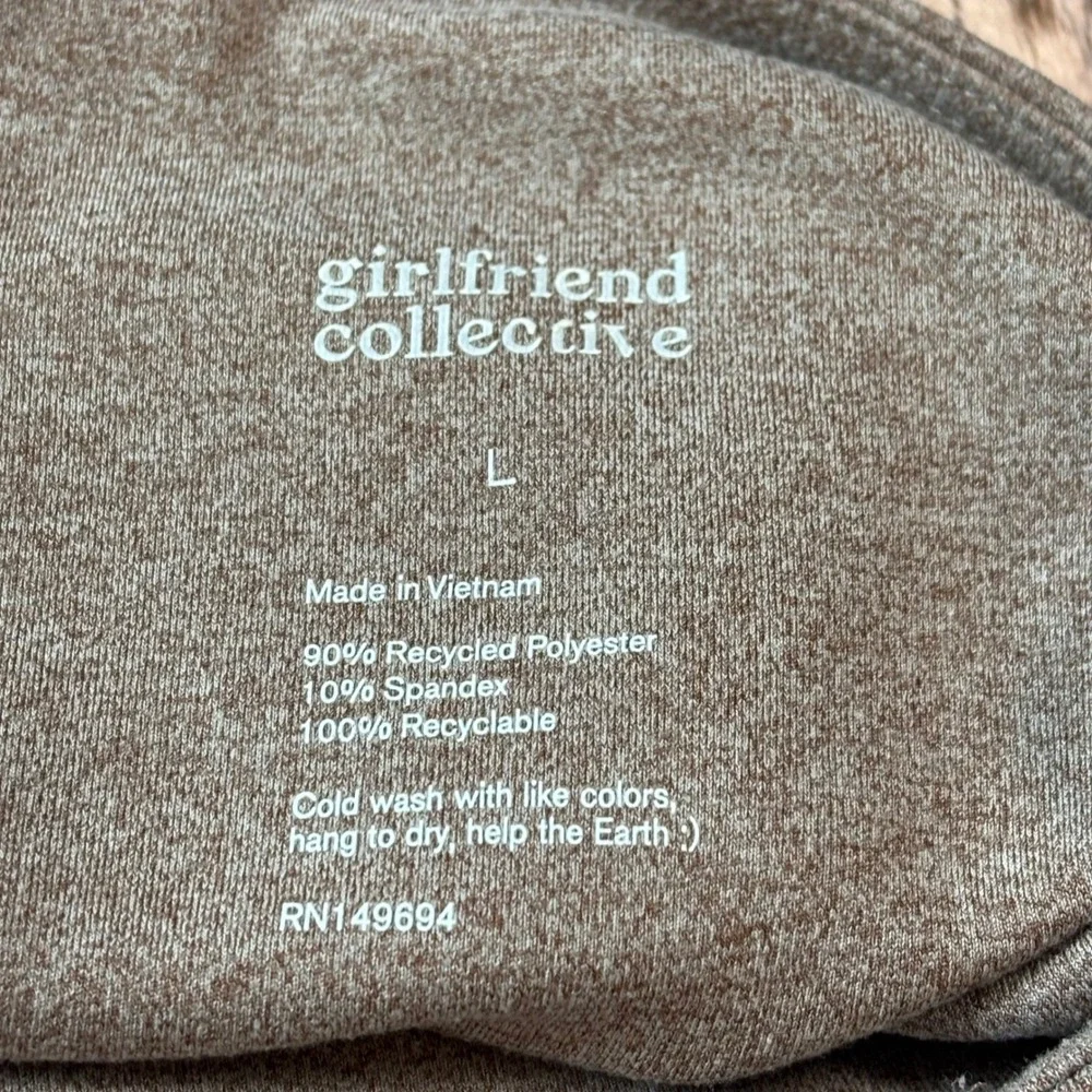 Girlfriend Collective Womens Heathered High Rise Compressive Leggings Large L - Picture 4 of 5